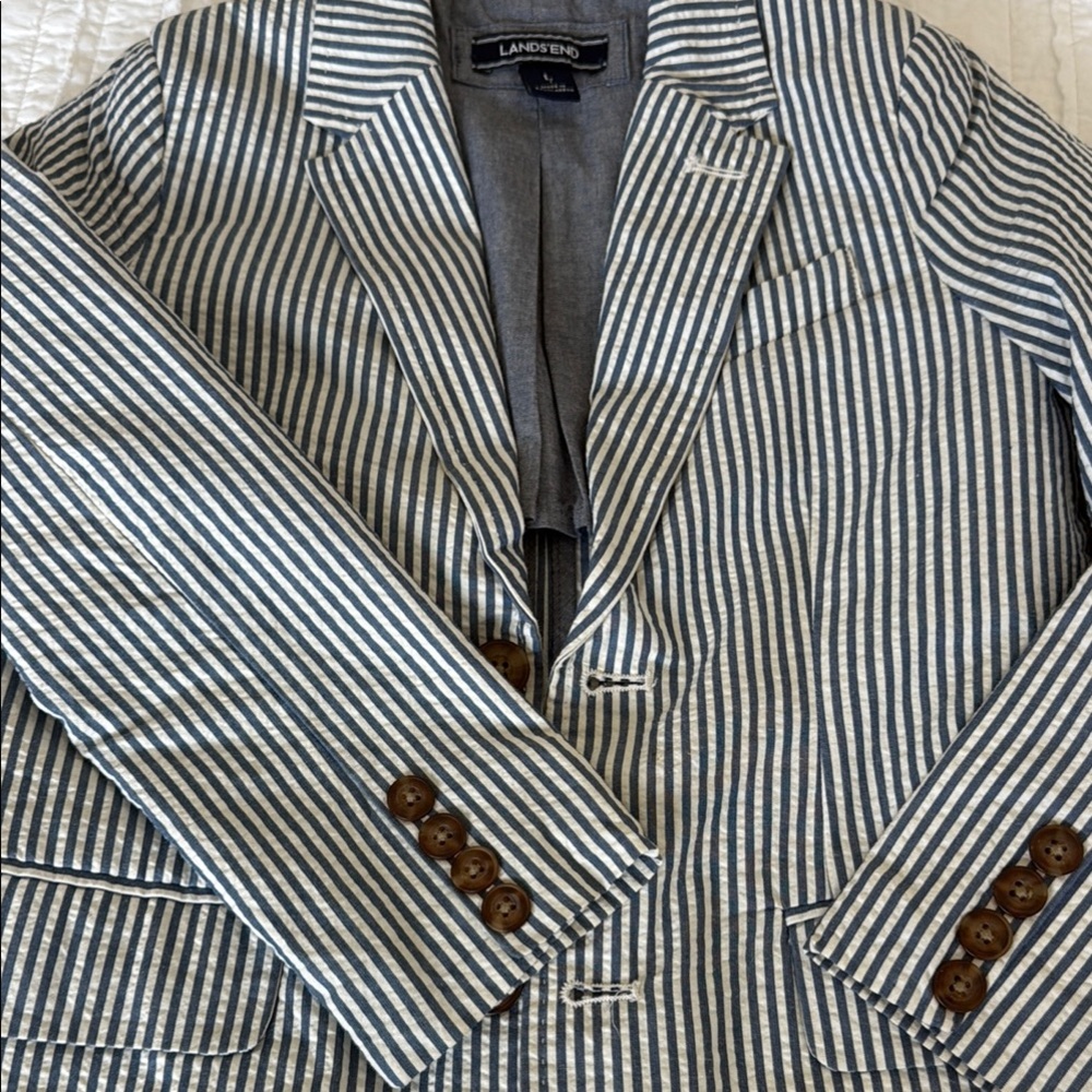 Classic Seersucker Blazer and Pants Set - Picture 6 of 6